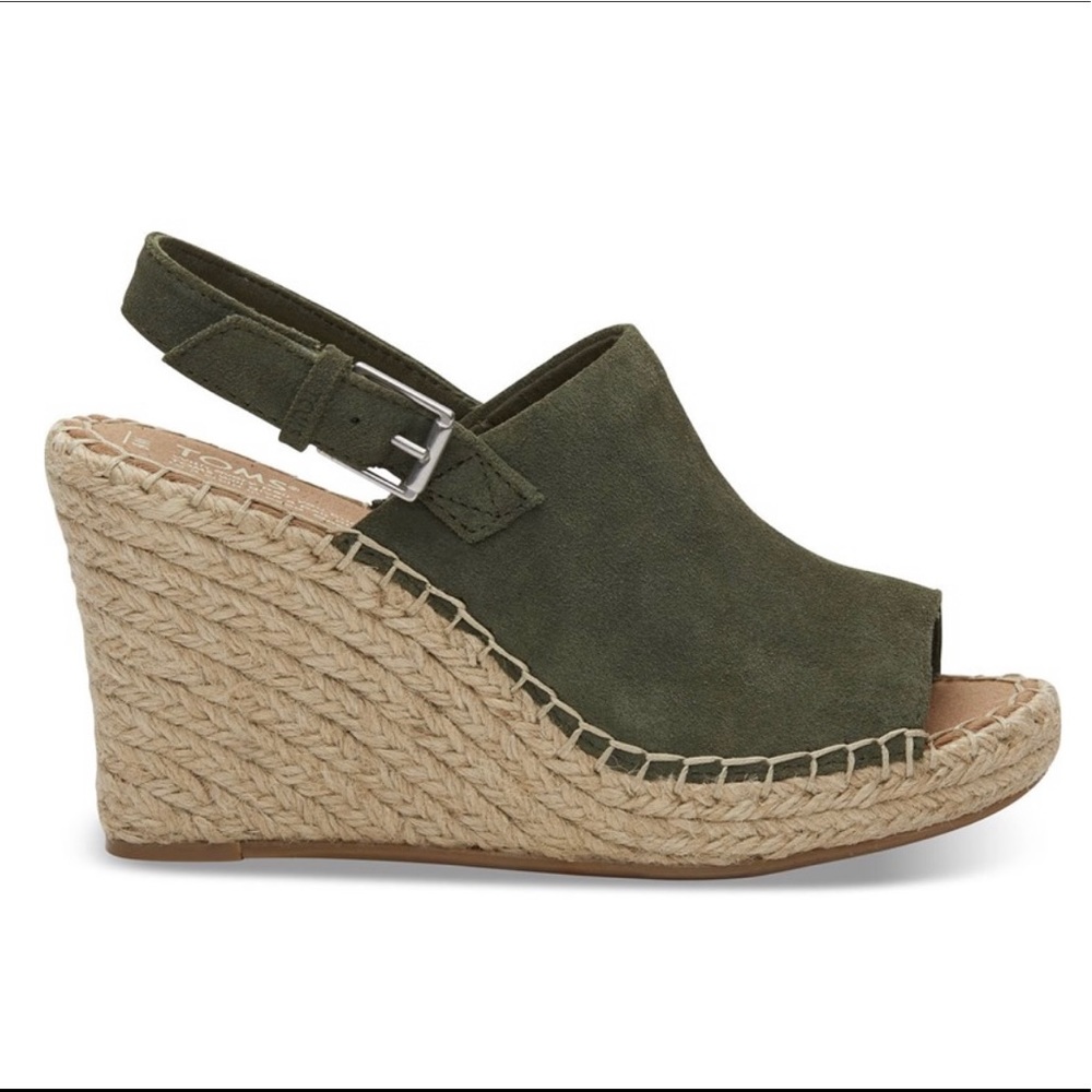 Toms Monica Suede Espadrille Wedge